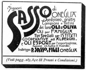 1901-1902 - Annunci Olio Sasso