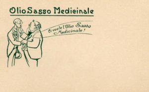 Cartoline pubblicitarie Olio Sasso Medicinale