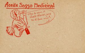 Cartoline pubblicitarie Olio Sasso Medicinale