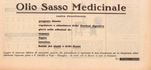 anni'10 - Annunci Olio Sasso medicinale