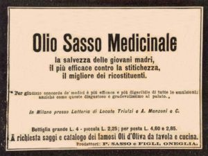 anni'10 - Annunci Olio Sasso medicinale